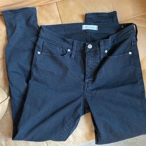 Madewell 9" Rise Skinny Jeans in Lunar Wash - Black Denim
